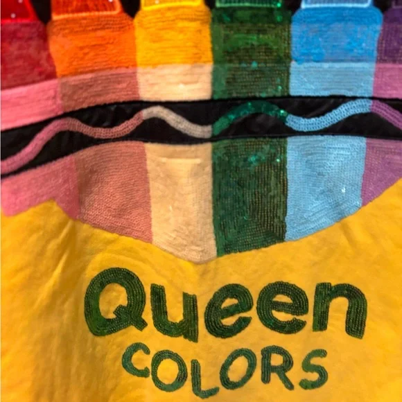 Queen of sparkles Queen Colors Rainbow Crayon Graphic Sweatshirt - Picture 5 of 13